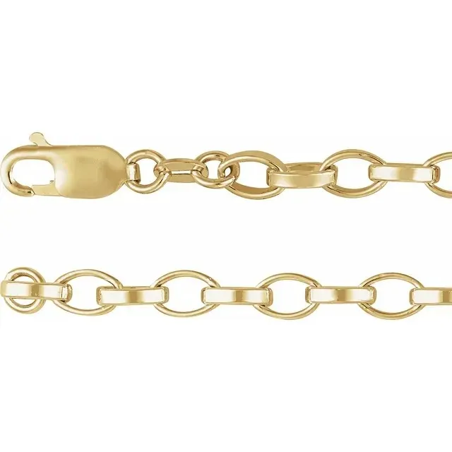 14K Yellow Gold-Filled 5 mm Rolo 18" Chain