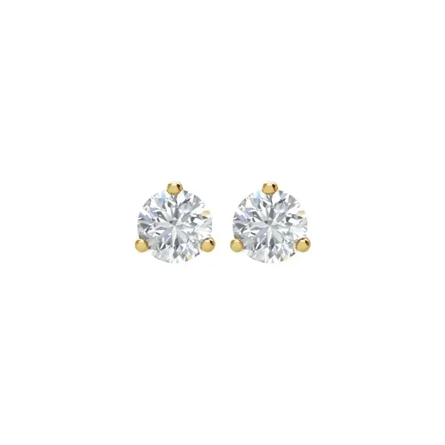 14K Yellow 2 CTW Lab-Grown Diamond Stud Earrings - Image 2