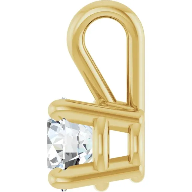 14K Yellow 1/3 CT Lab-Grown Diamond Pendant - Image 3