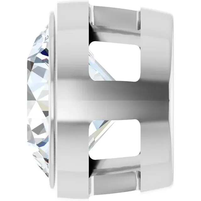 14K White 1 CT Lab-Grown Diamond Slide Pendant - Image 2