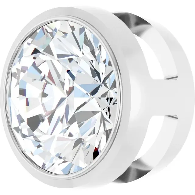 14K White 1 CT Lab-Grown Diamond Slide Pendant - Image 3